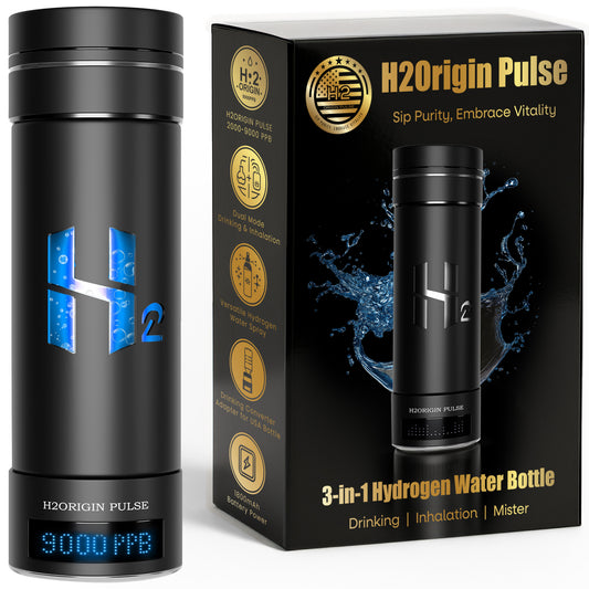 Hydrogen Water Bottle Generator, Up to 9000 PPB Hydrogen Bottle Water Ionizer with SPE/PEM Technology, 3-in-1 Portable Universal Adapter and Refreshing Mist Spray